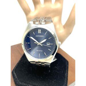 Citizen Men's Watch BM7330-59L Eco Drive Blue Dial Silver Stainless Steel 40mm